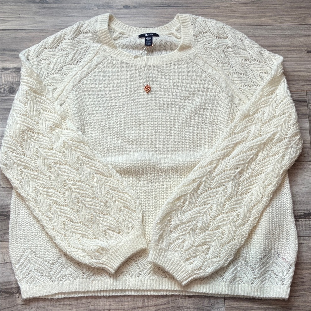 Women's Hatley Cream Sweater XL